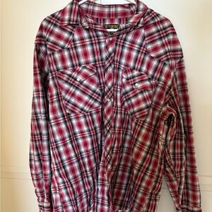 Red Plaid Men's Shirt